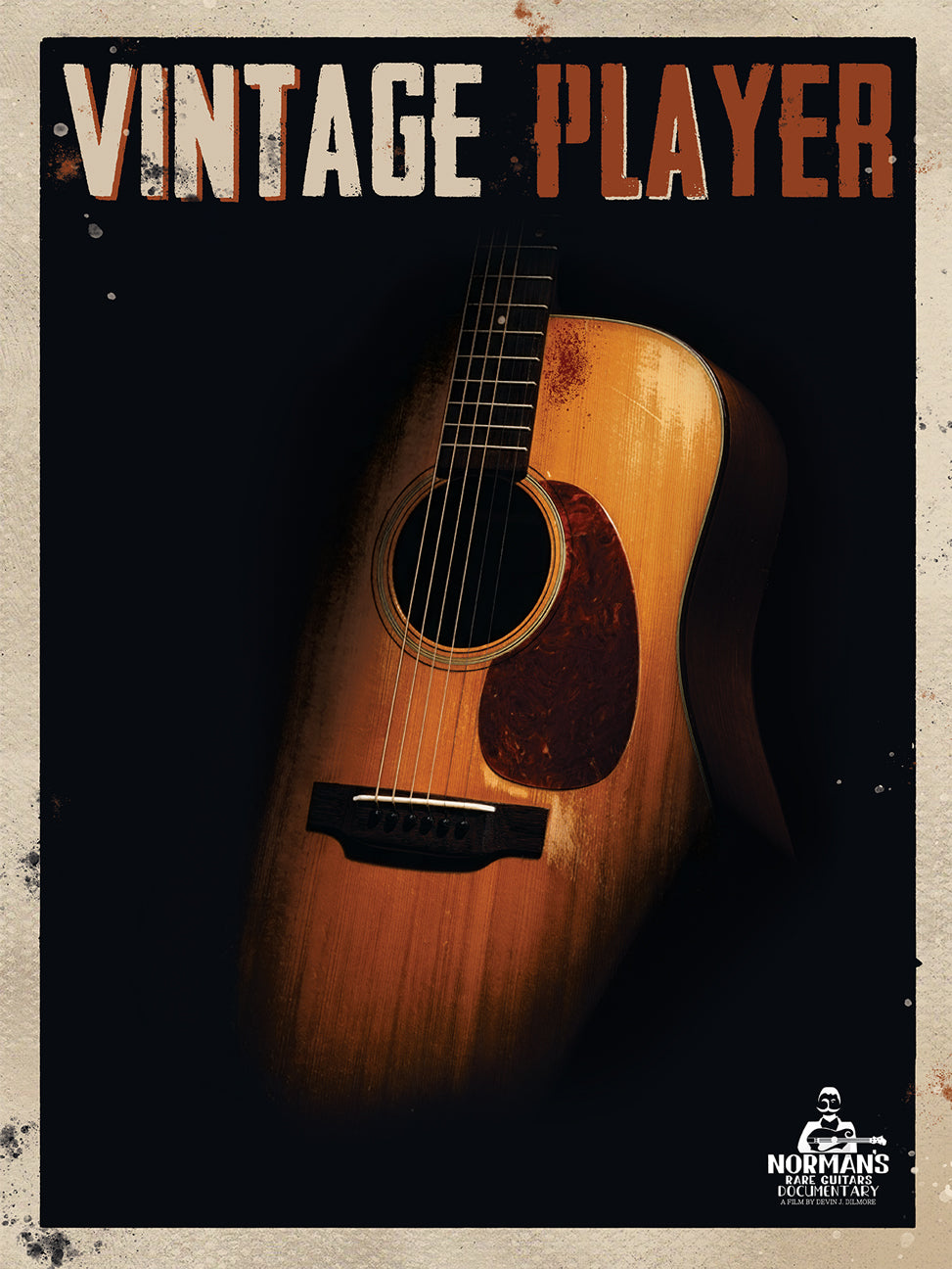 Norman's Rare Guitars Documentary Poster [Acoustic Vintage Player] *LIMITED EDITION* 18x24
