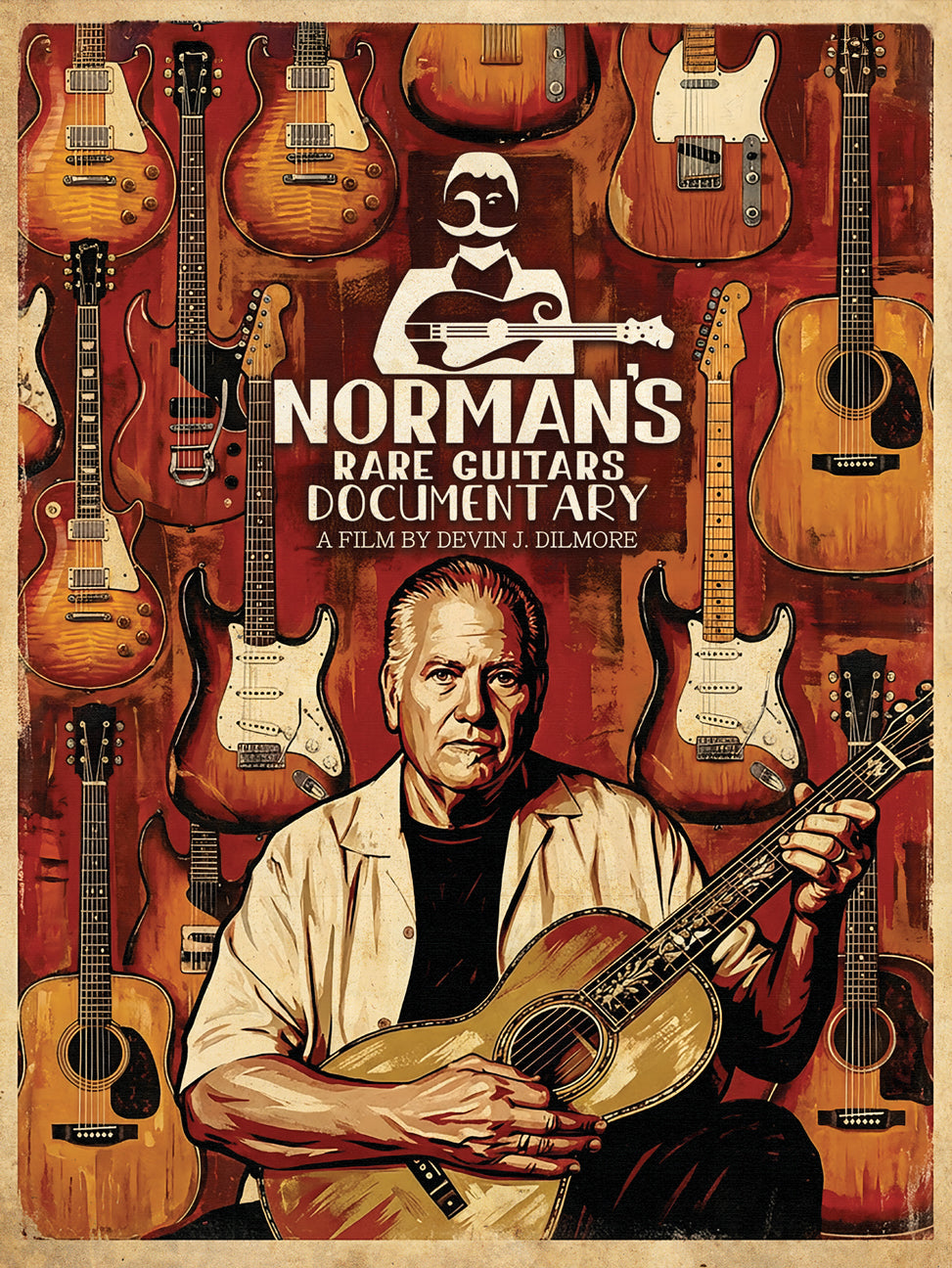 Norman's Rare Guitars Documentary Poster [The Great Wall of Guitars] *LIMITED EDITION* 18x24