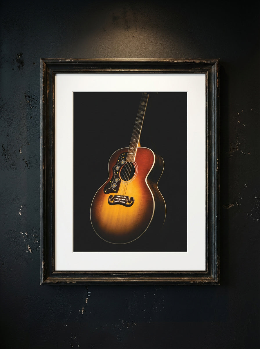 Vintage Guitar Fine Art Photography Print [The Pretty One] 12x18