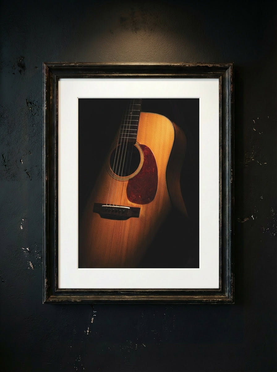 Vintage Guitar Fine Art Photography Print [Acoustical Calm] 12x18